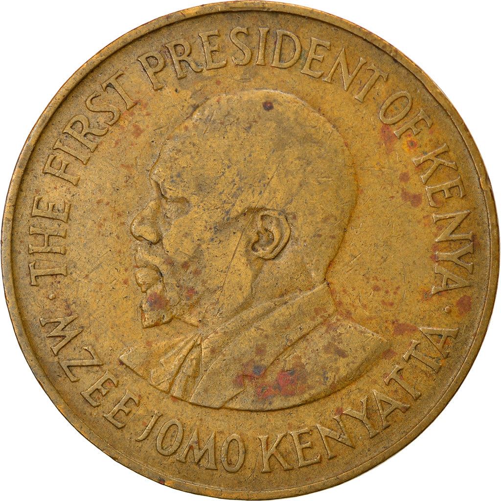 Kenya 10 Cents | Lions | Spears | East African Shield Coin | KM11 | 1969 - 1978