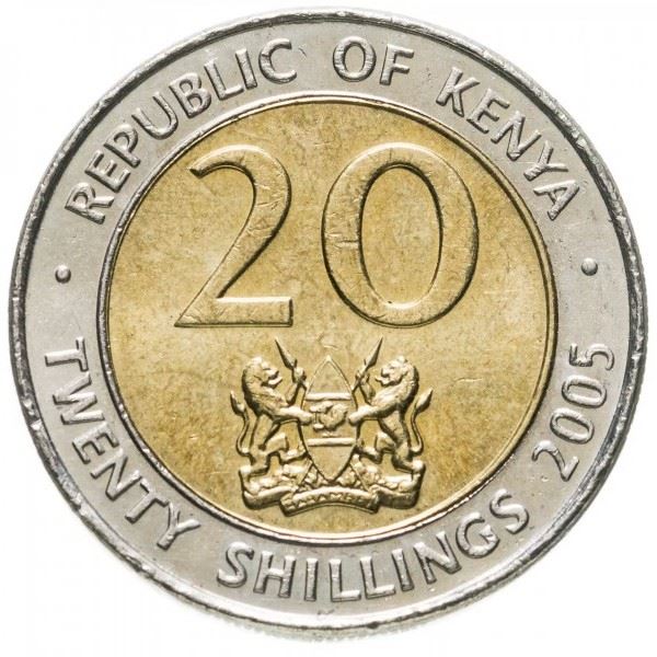 Kenya 20 Shillings | Mzee Jomo Kenyatta Coin | KM36.1 | 2005 - 2009