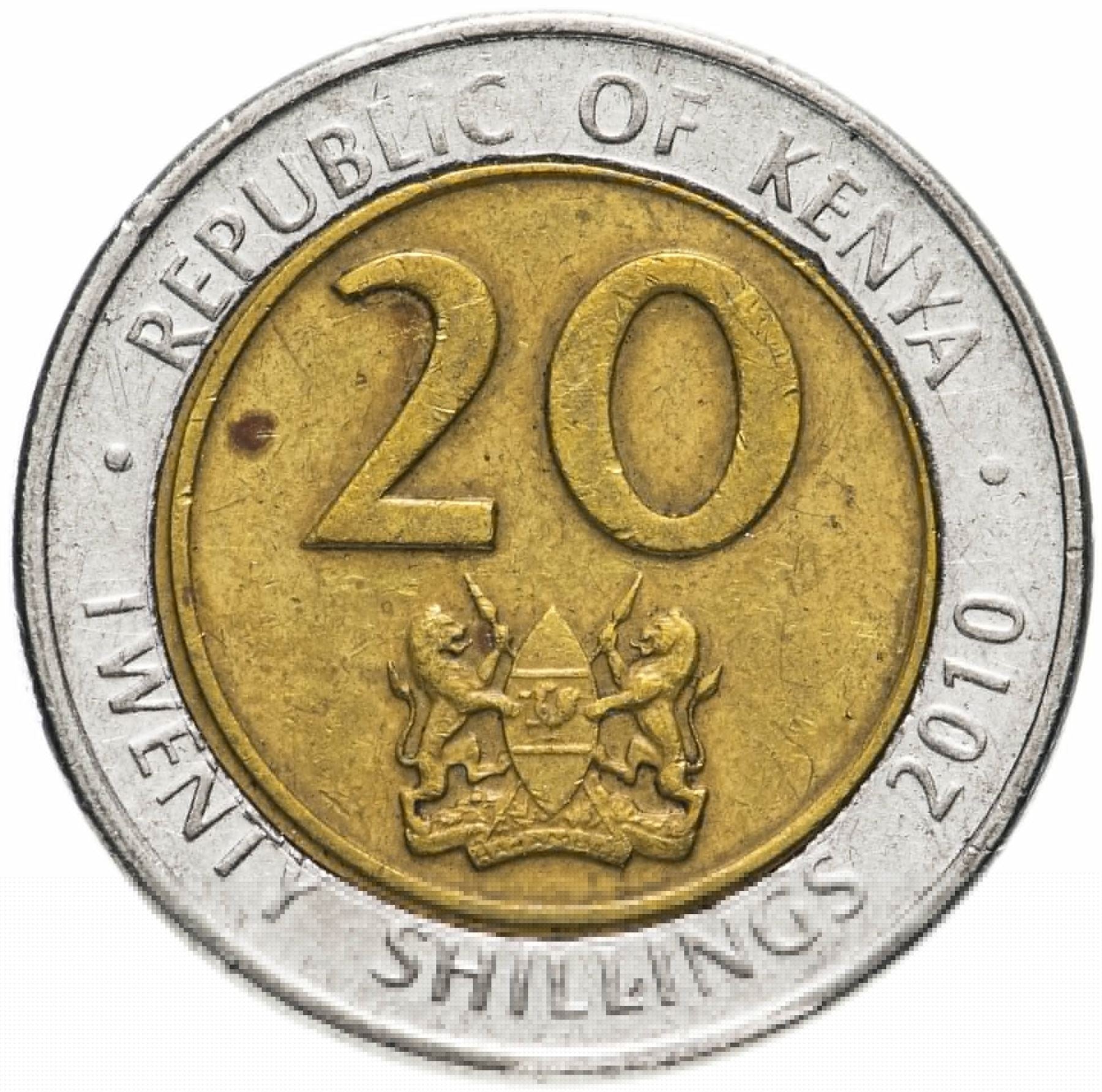 Kenya 20 Shillings | Mzee Jomo Kenyatta Coin | KM36.2 | 2010