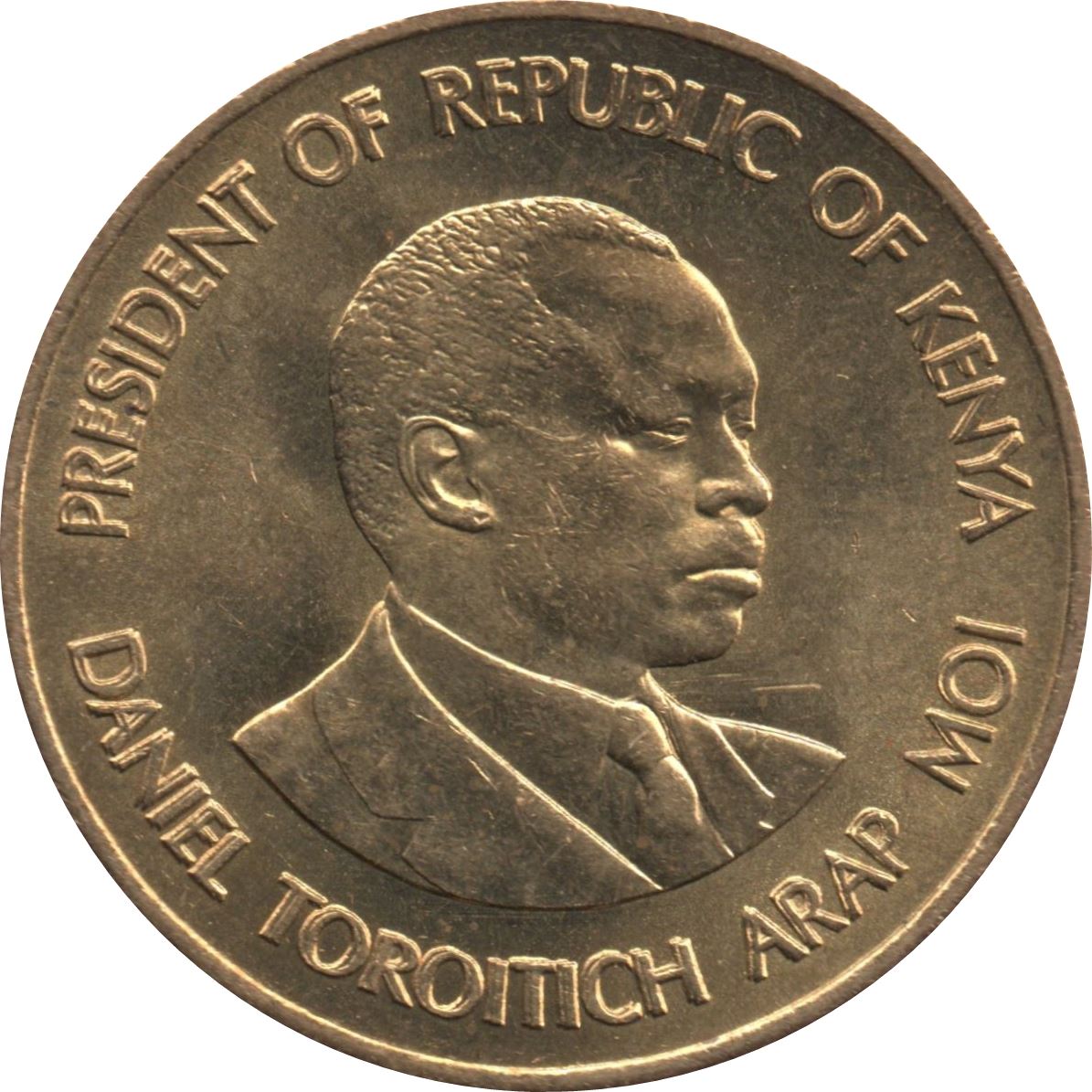 Kenya 5 Cents | President of Kenya 1989 - 2002 Coin | KM17 | 1978 - 1991