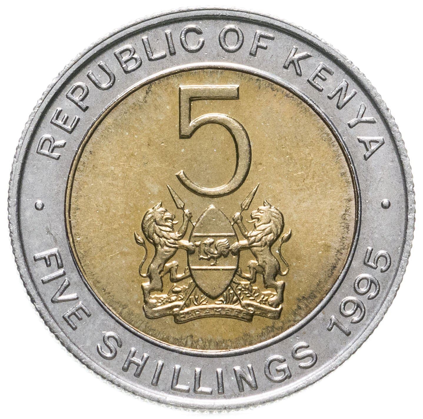 Kenya 5 Shillings Coin | KM30 | 1995 - 1997