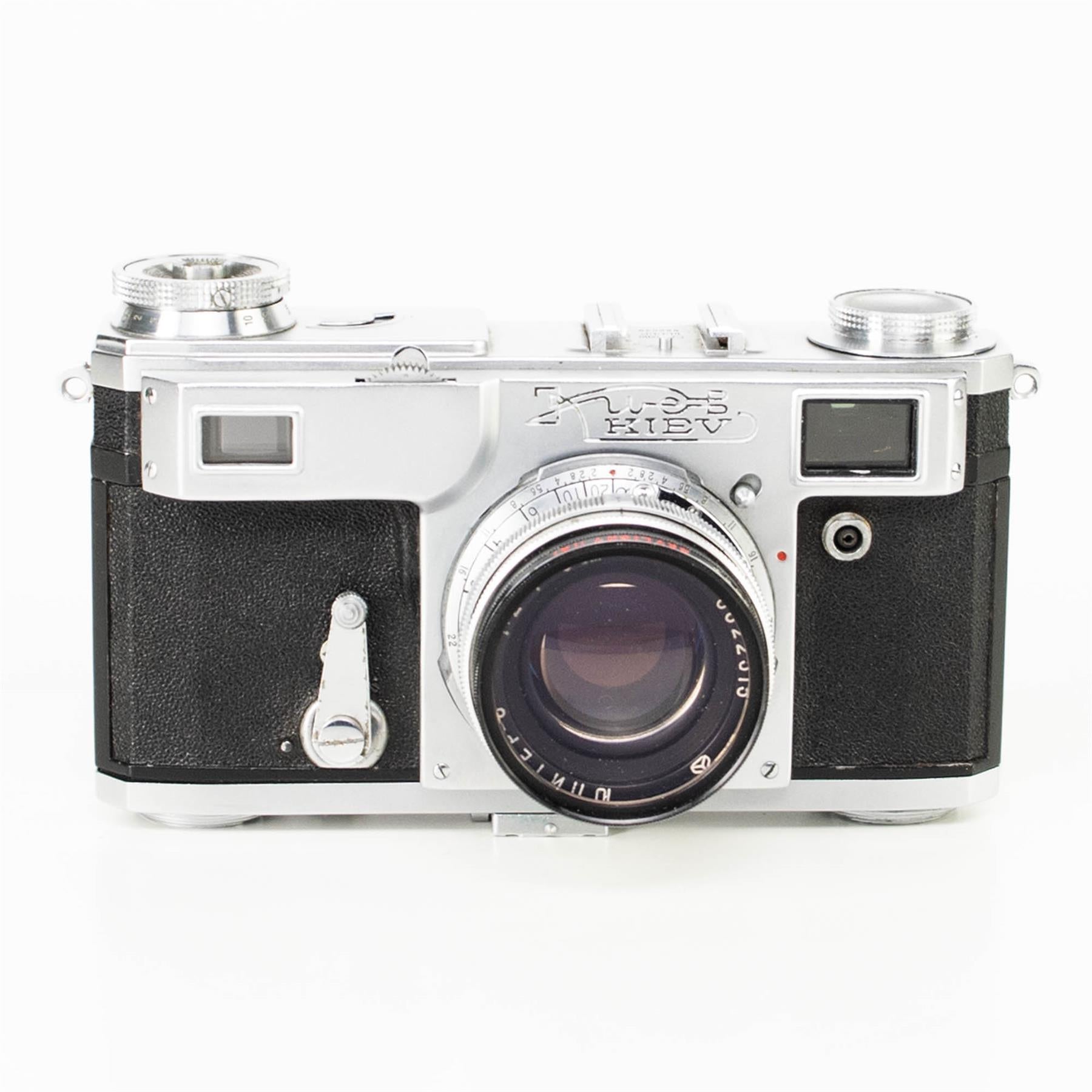 Kiev 2a Camera | 50mm f2 lens | White | Soviet union | 1955 - 1958