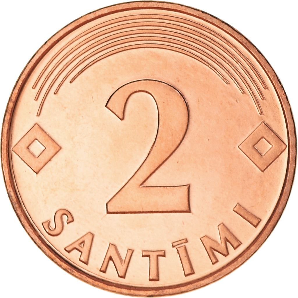 Latvia Coin Latvian 2 Santimi | KM21 | 1992 - 2009