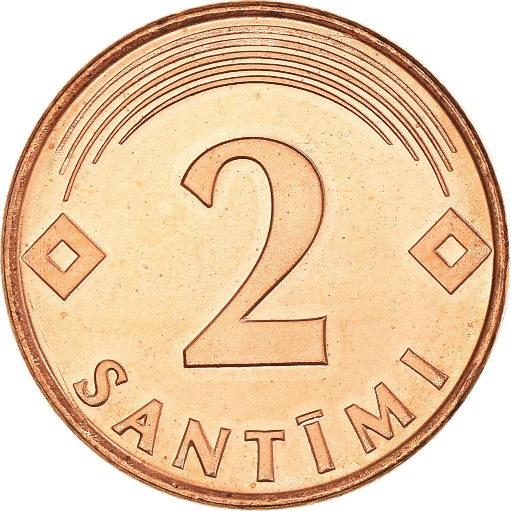 Latvia Coin Latvian 2 Santimi | KM21 | 1992 - 2009