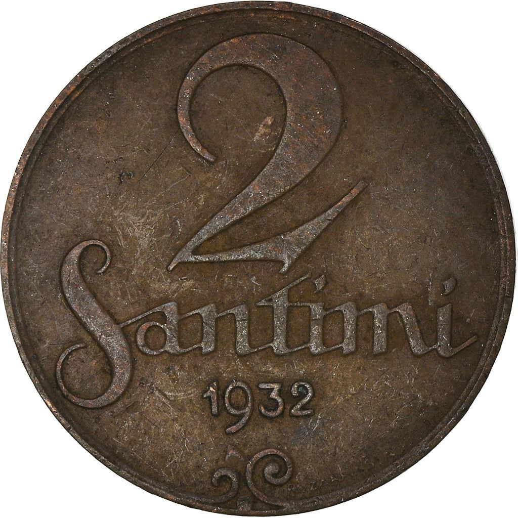 Latvia Coin Latvian 2 Santimi | Ribbon | KM2 | 1922 - 1932