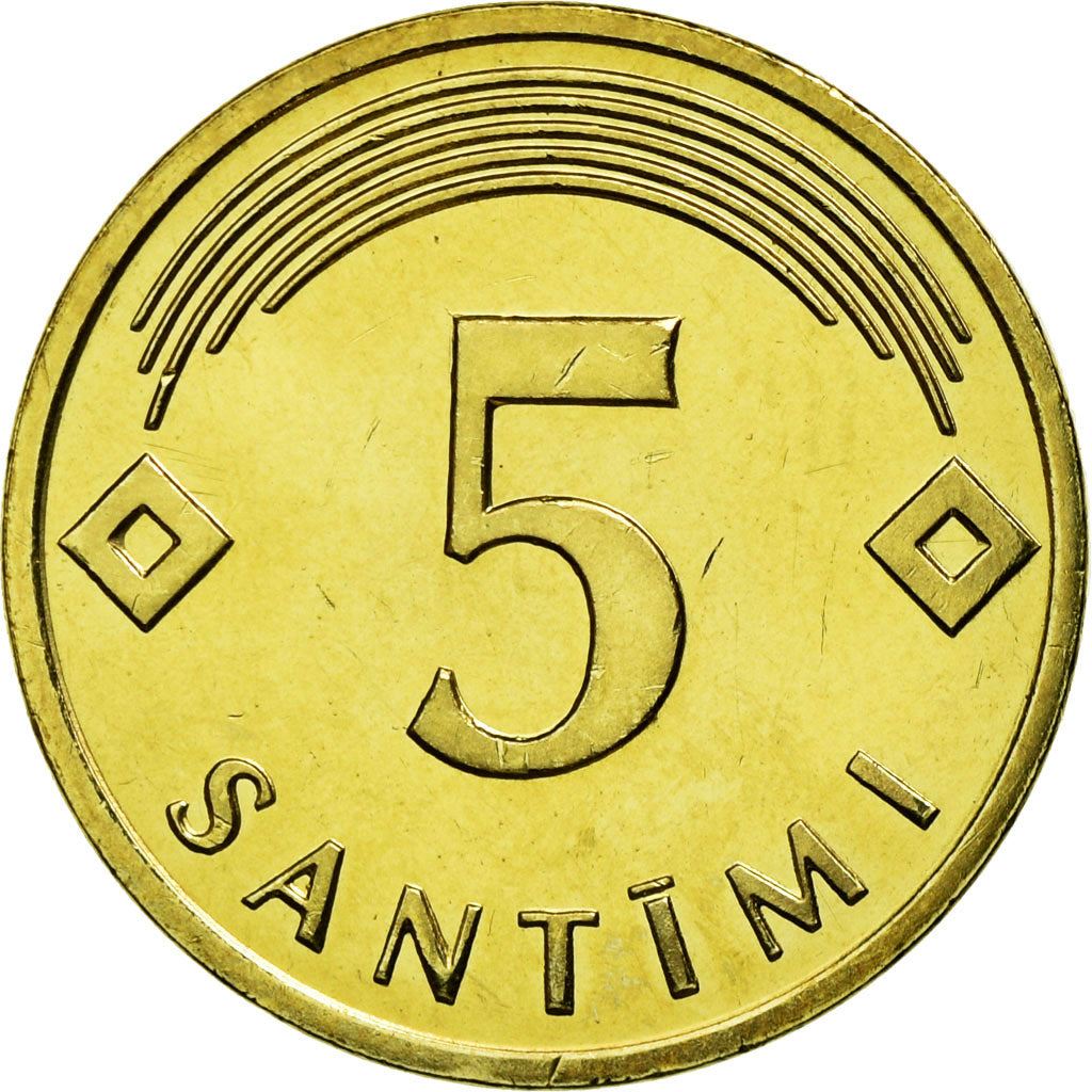 Latvia Coin Latvian 5 Santimi | KM16 | 1992 - 2009