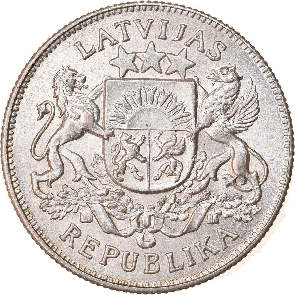 Latvian 2 Lati Coin | Silver | KM8 | 1925 - 1926