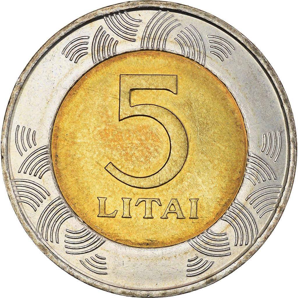 Lithuania 5 Litai Coin | Vytis | KM113 | 1998 - 2014