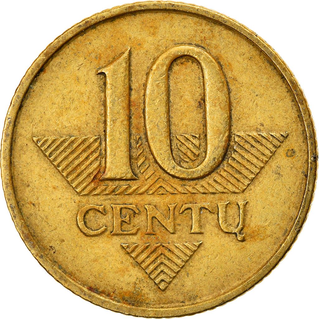 Lithuania Coin Lithuanian 10 Centų | Vytis | Knight | Horse | KM106 | 1997 - 2014