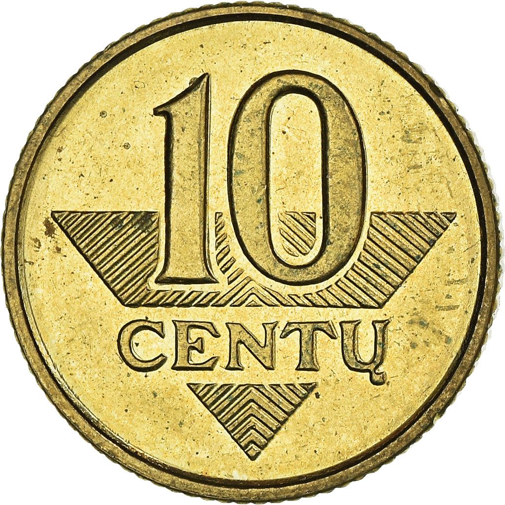 Lithuania Coin Lithuanian 10 Centų | Vytis | Knight | Horse | KM106 | 1997 - 2014