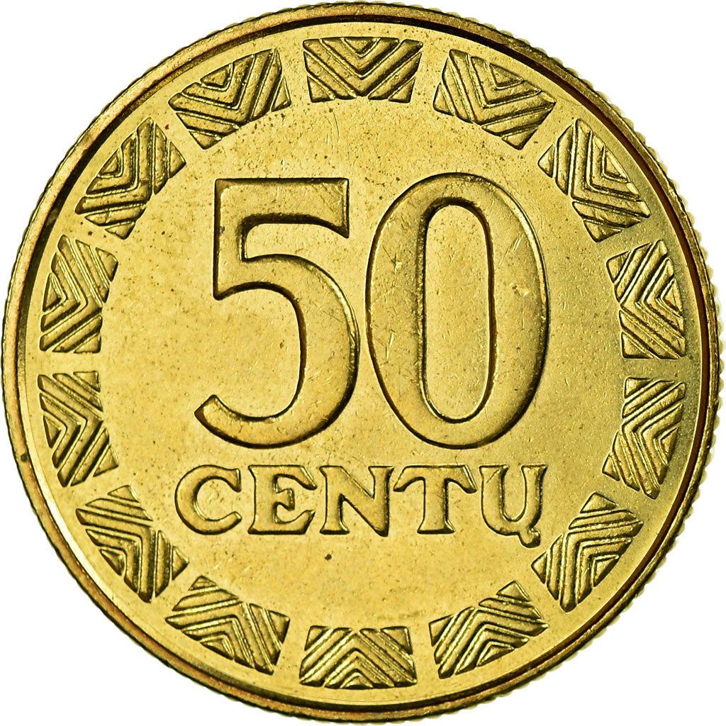 Lithuania Coin Lithuanian 50 Centų | Vytis | Knight | Horse | KM108 | 1997 - 2014