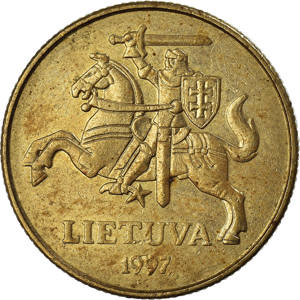 Lithuania Coin Lithuanian 50 Centų | Vytis | Knight | Horse | KM108 | 1997 - 2014