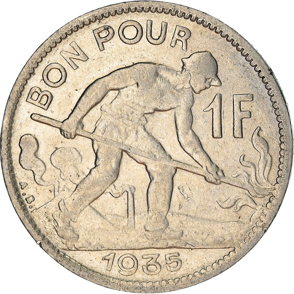 Luxembourg 1 Franc Coin | Grand Duchess Charlotte | 1924 - 1935