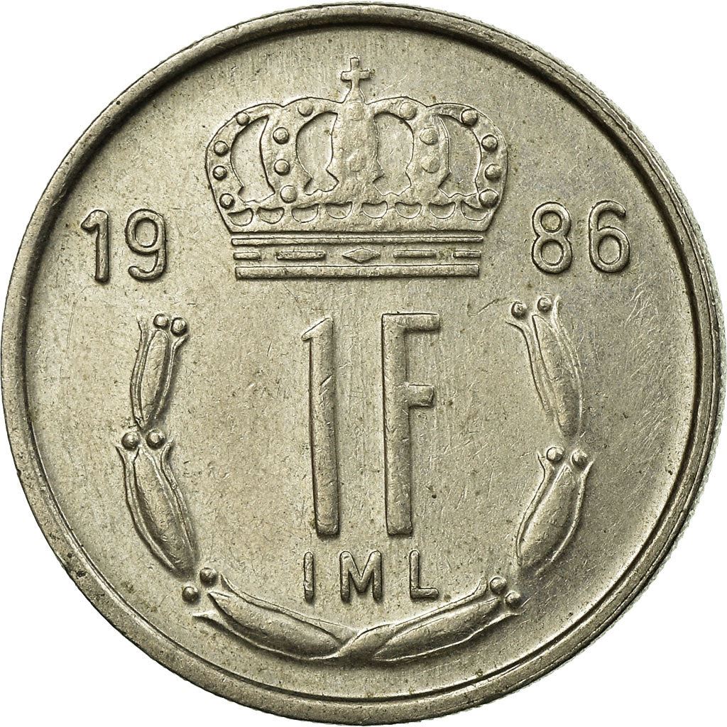 Luxembourg 1 Franc Coin | Prince Jean | KM59 | 1986 - 1987