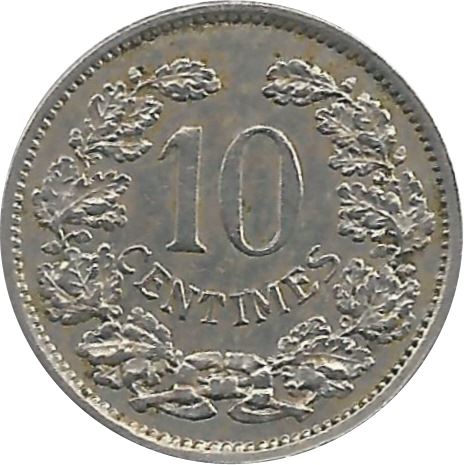 Luxembourg | 10 Centimes Coin | Adolphe | KM25 | 1901