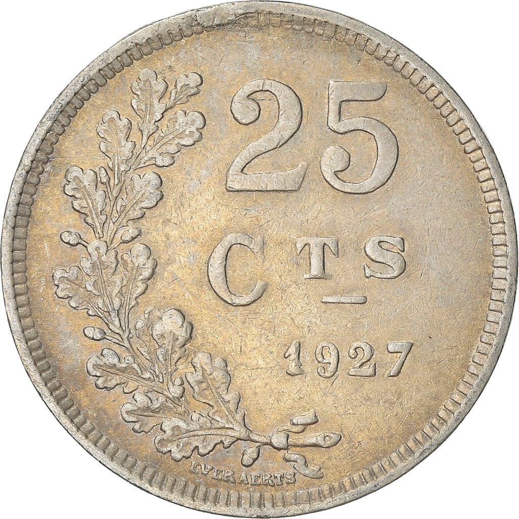 Luxembourg 25 Centimes Coin | Grand Duchess Charlotte | 1927