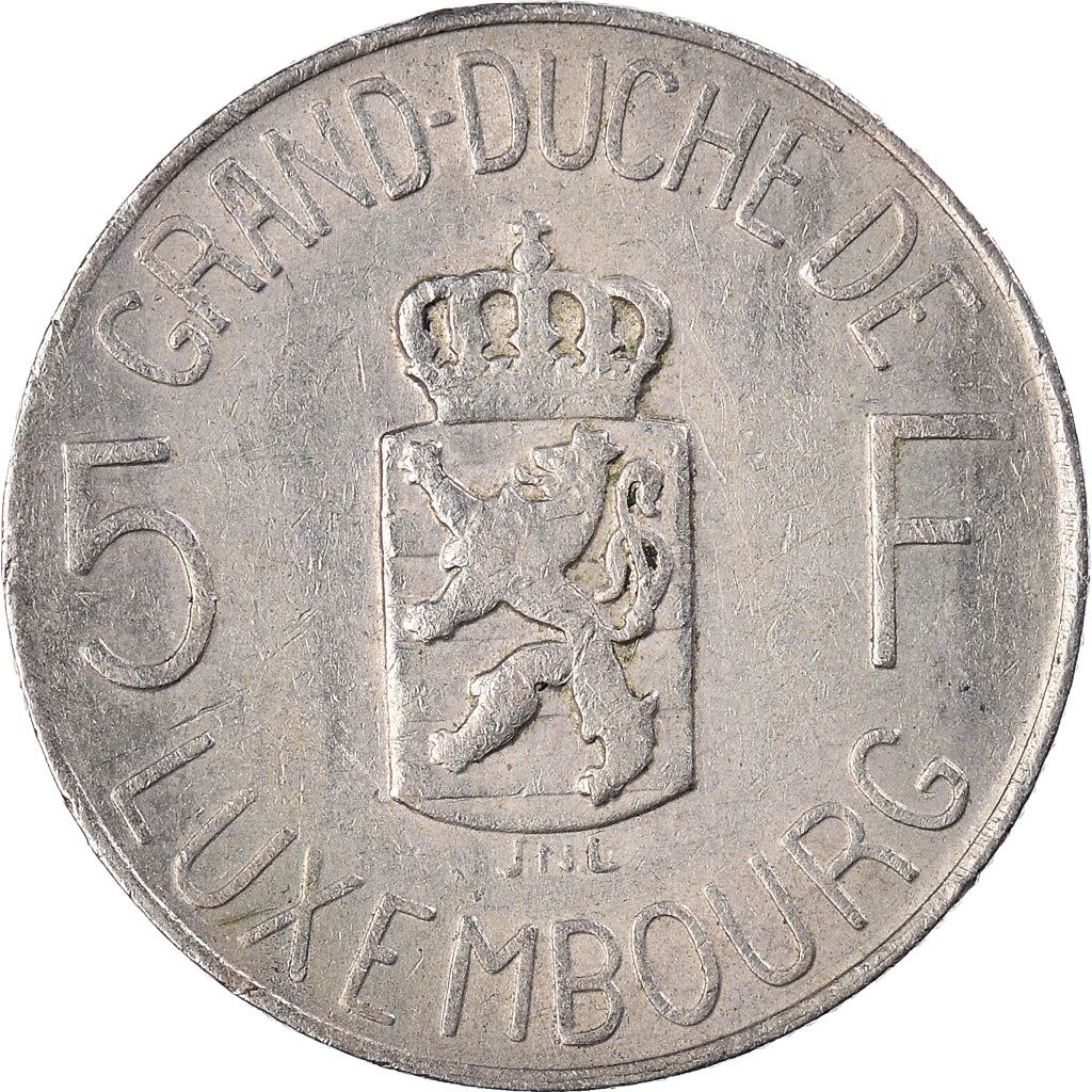 Luxembourg | 5 Francs Coin | Charlotte | KM51 | 1962