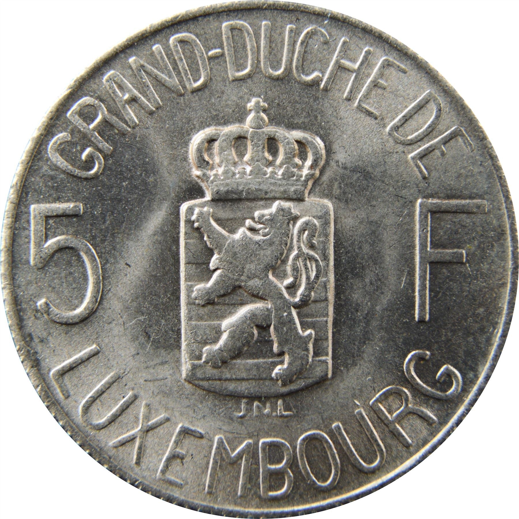 Luxembourg | 5 Francs Coin | Charlotte | KM51 | 1962