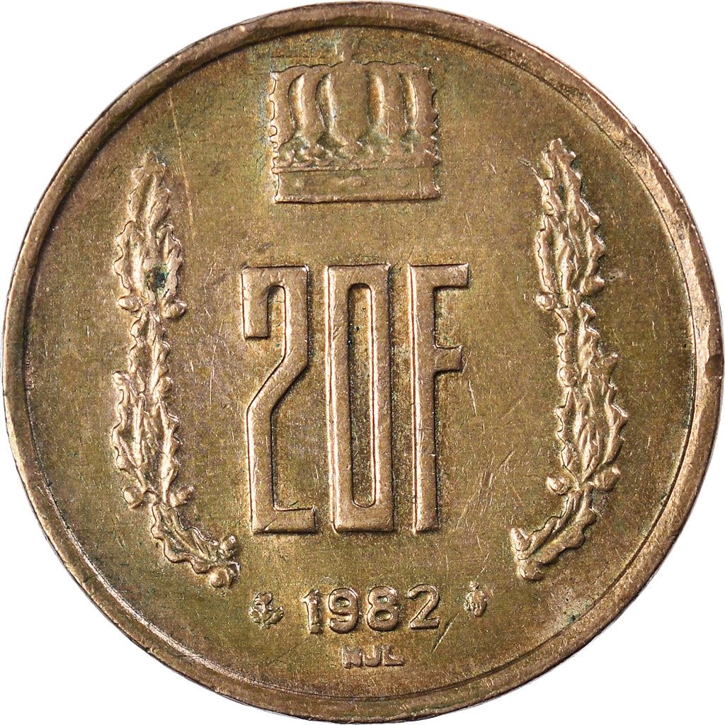 Luxembourg Coin Luxembourger 20 Francs | Prince Jean | KM58 | 1980 - 1983