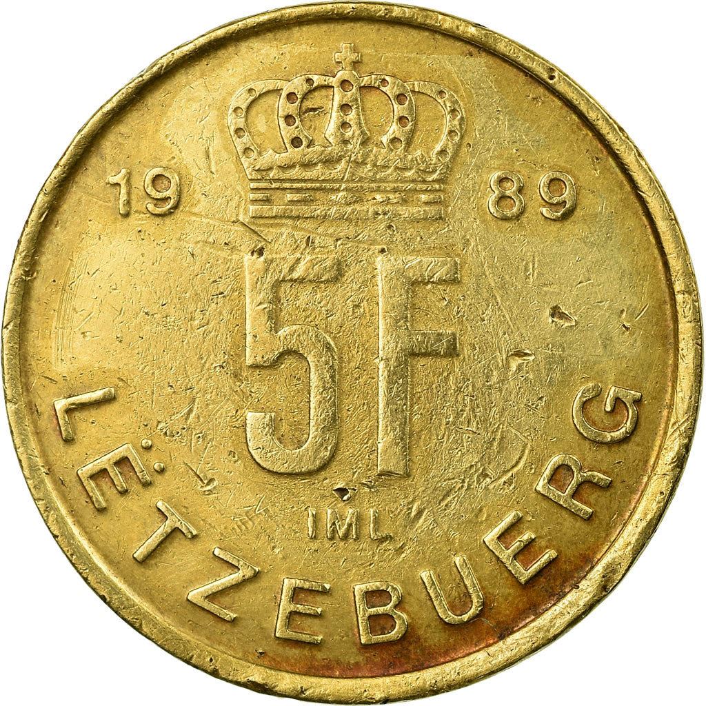 Luxembourg Coin Luxembourger 5 Francs | Prince Jean | KM65 | 1989 - 1995