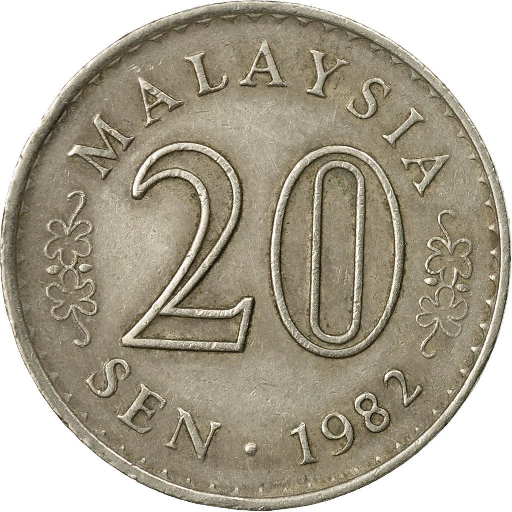 Malaysia | 20 Sen Coin | Parliament House | Km:4 | 1967 - 1988