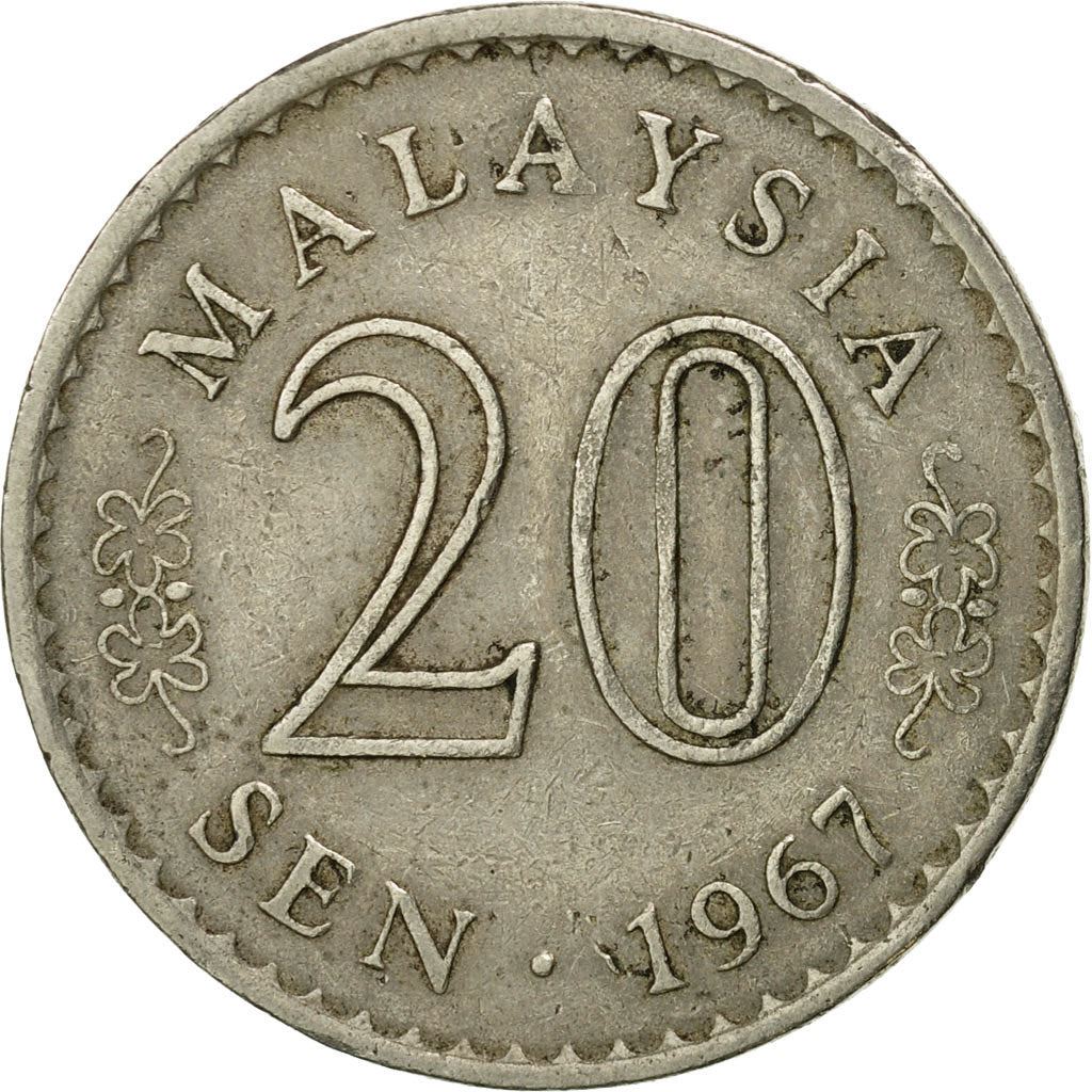 Malaysia | 20 Sen Coin | Parliament House | Km:4 | 1967 - 1988