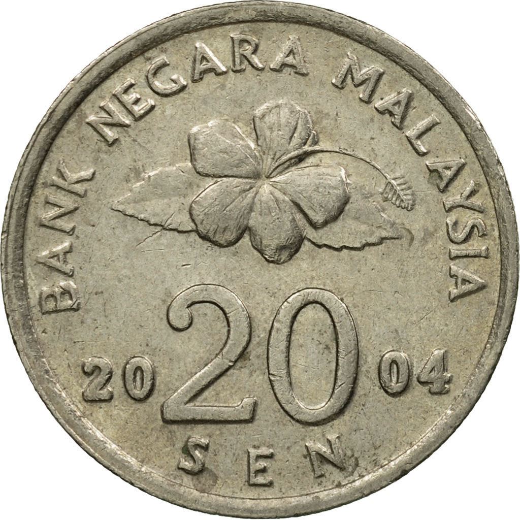 Malaysia | 20 Sen Coin | Tepak Sirih | Km:52 | 1989 - 2011