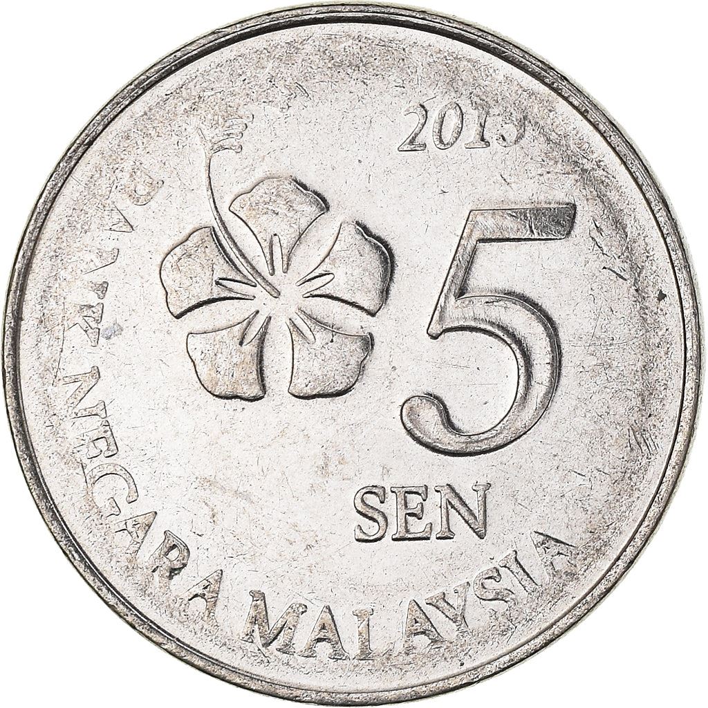 Malaysia | 5 Sen Coin | Hibiscus | Km:201 | 2011 - 2023