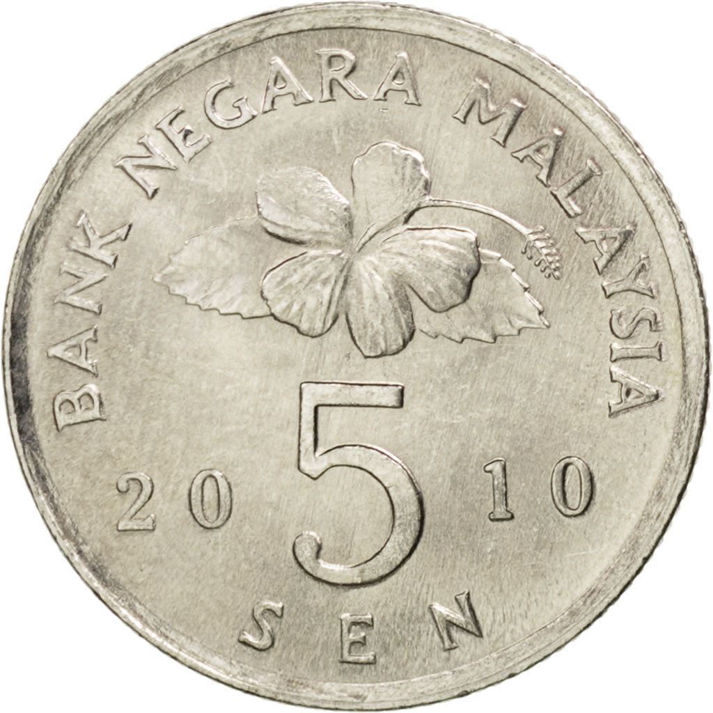 Malaysia | 5 Sen Coin | Top spinning | Km:50 | 1989 - 2011