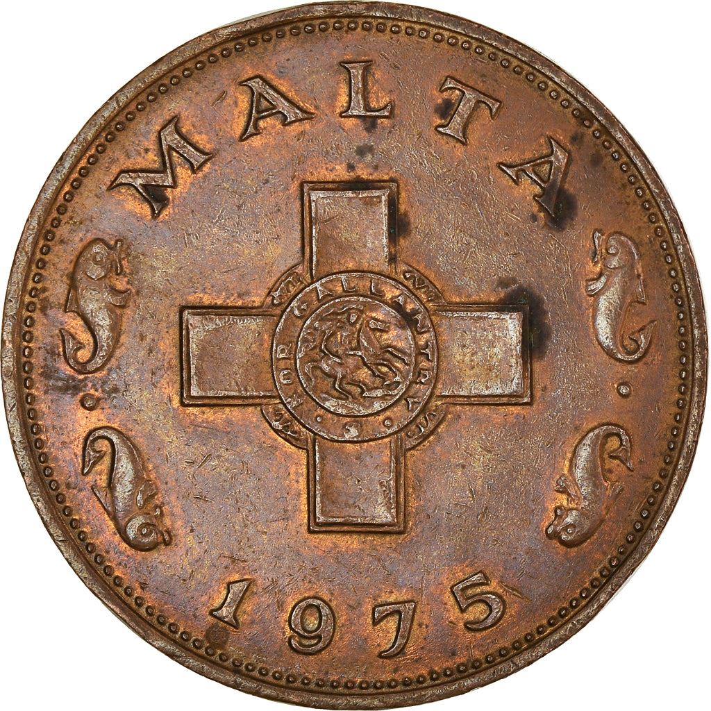 Malta Coin Maltese 1 Cent | George Cross | KM8 | 1972 - 1982