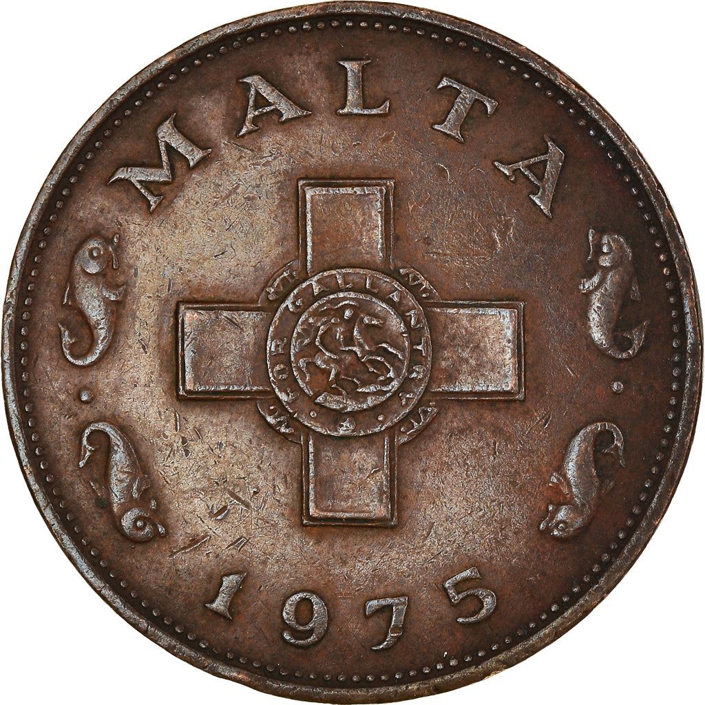 Malta Coin Maltese 1 Cent | George Cross | KM8 | 1972 - 1982