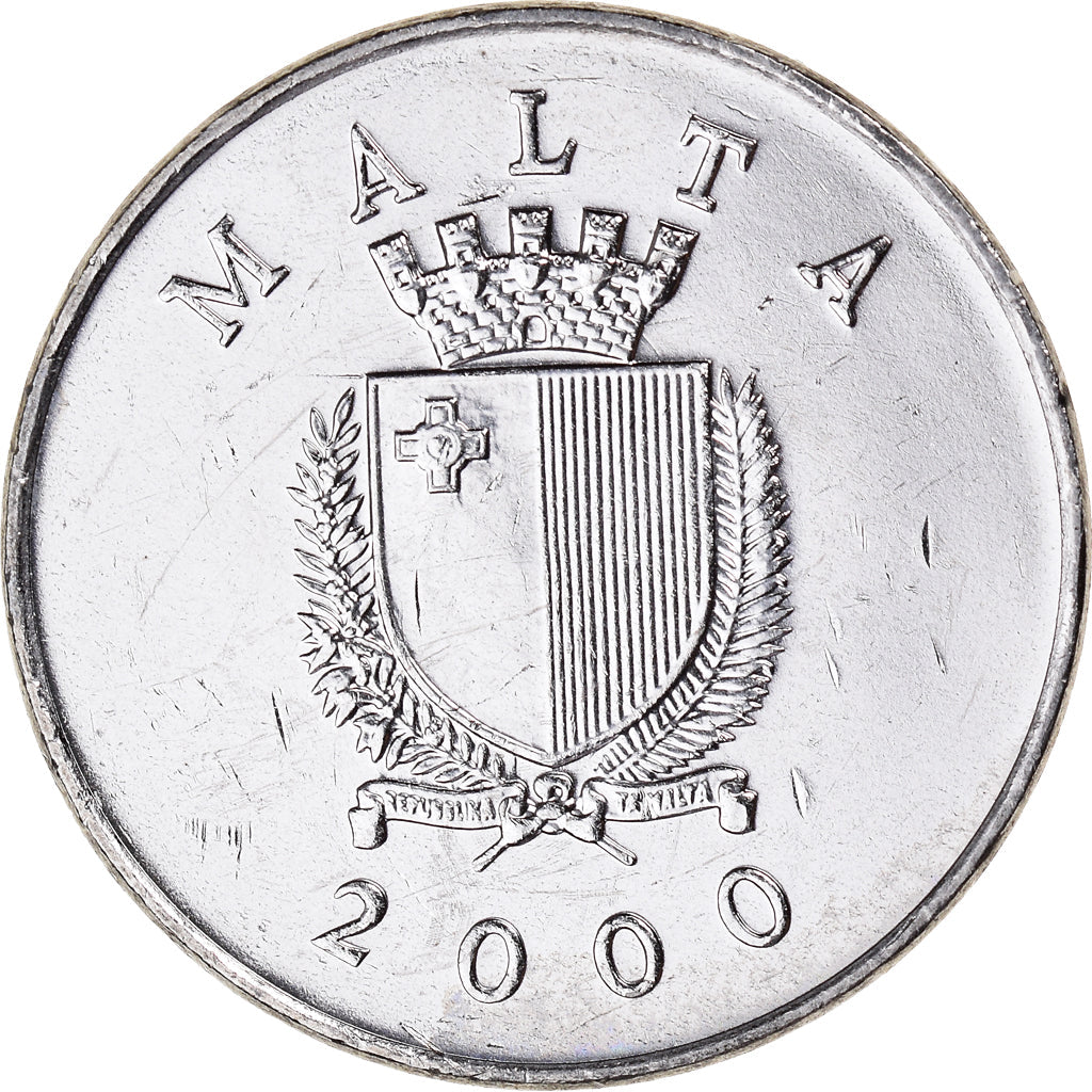 Malta Coin Maltese 1 Lira | Blue Rock Thrush | Bird | KM99 | 1991 - 2007