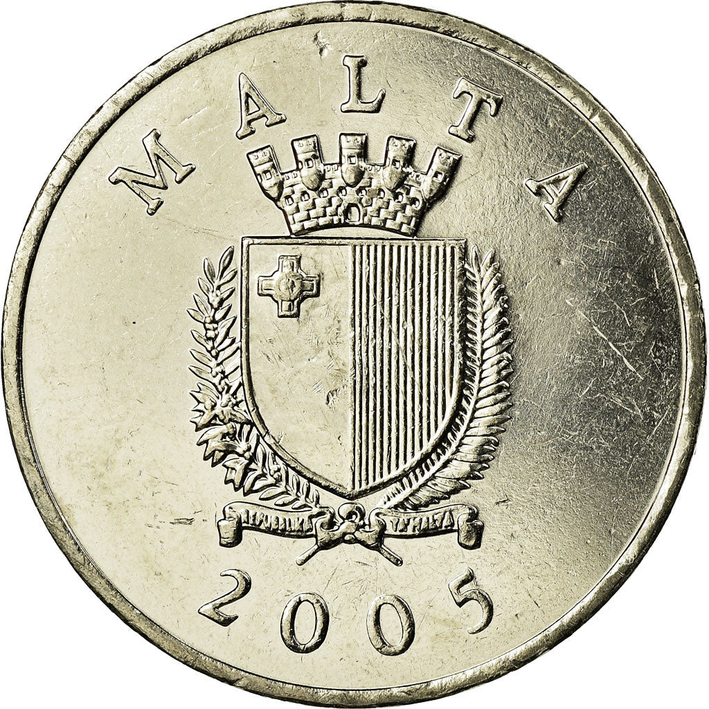 Malta Coin Maltese 1 Lira | Blue Rock Thrush | Bird | KM99 | 1991 - 2007