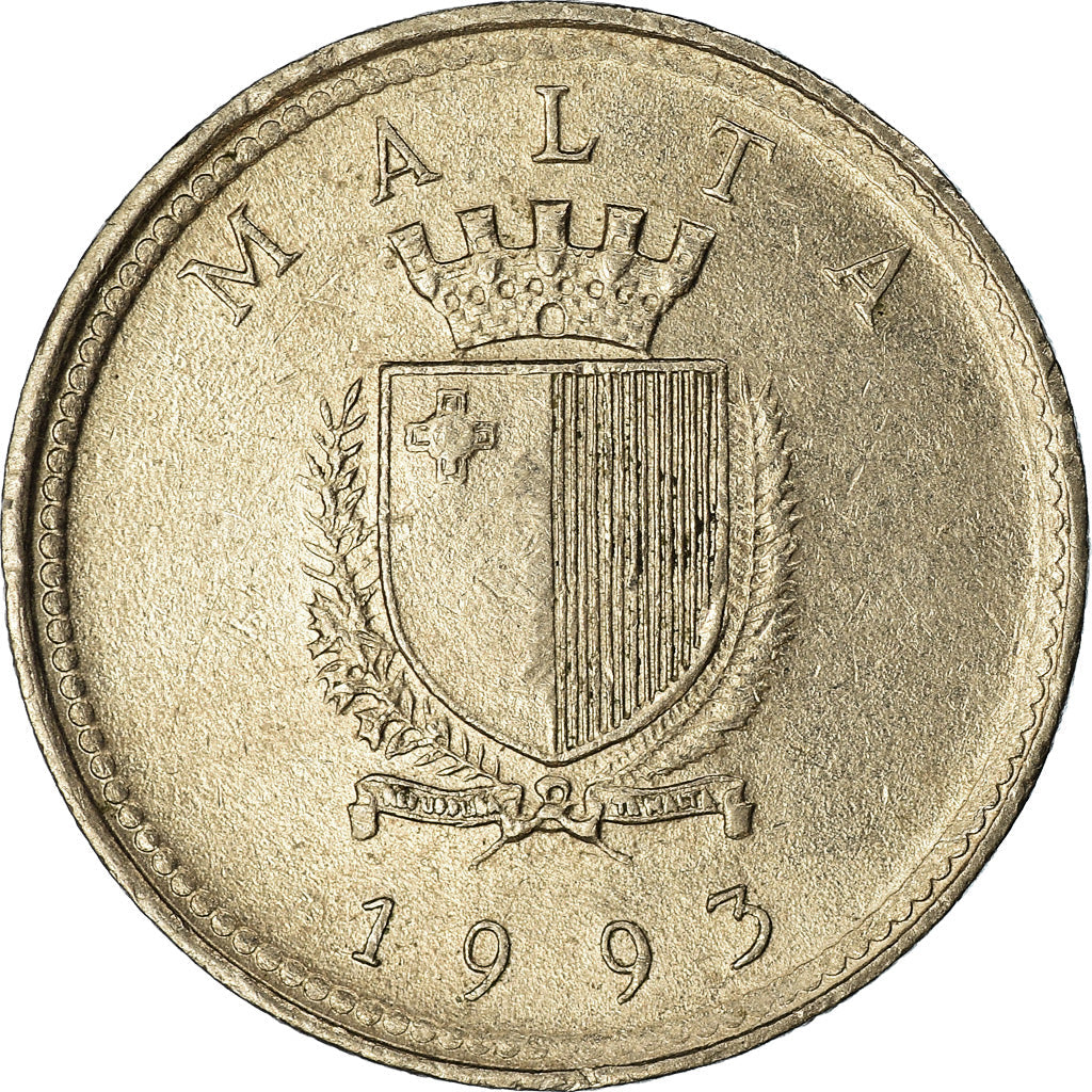 Malta Coin Maltese 2 Cents | Olive Branch | KM94 | 1991 - 2007