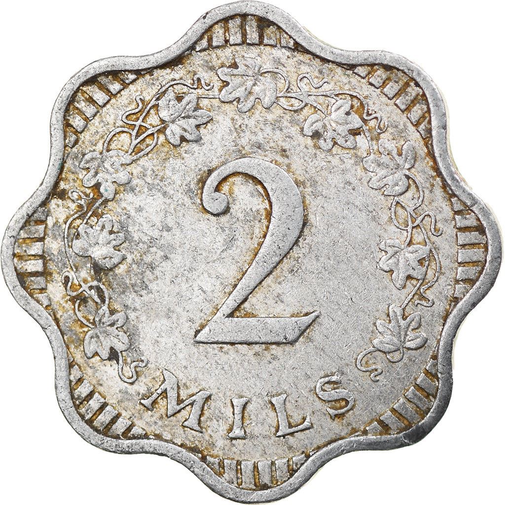 Malta Coin Maltese 2 Mils | Maltese Cross | KM5 | 1972 - 2007