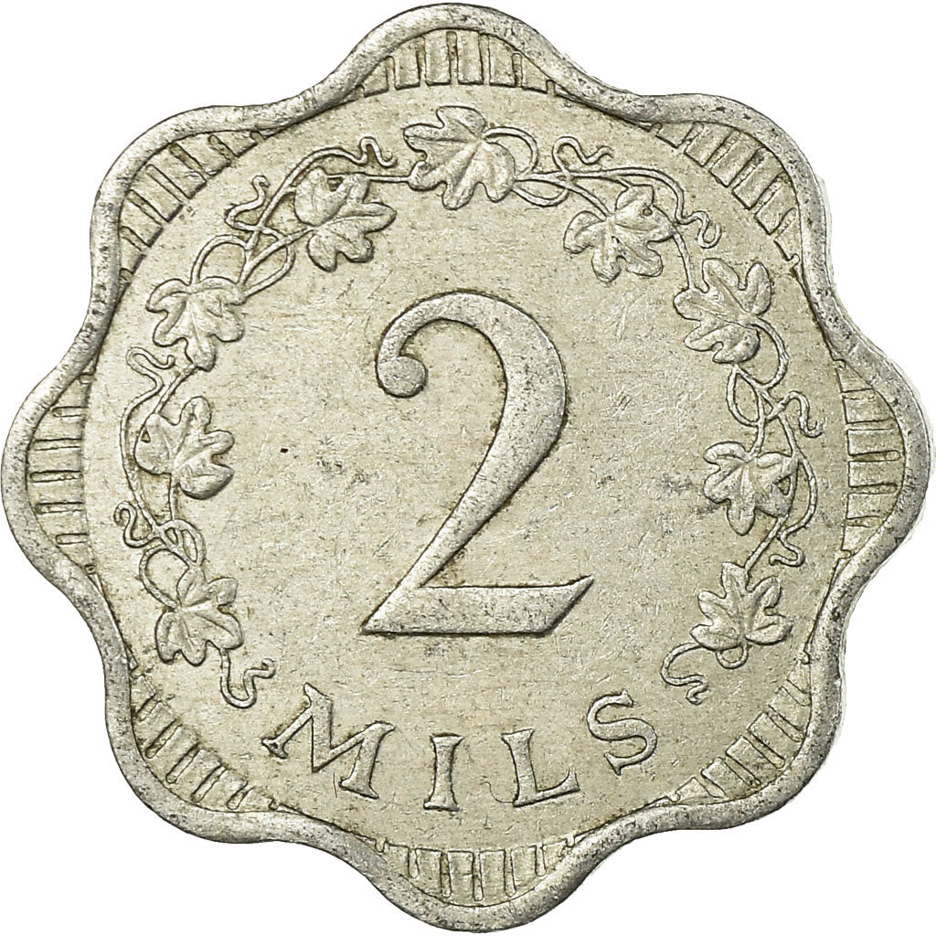 Malta Coin Maltese 2 Mils | Maltese Cross | KM5 | 1972 - 2007