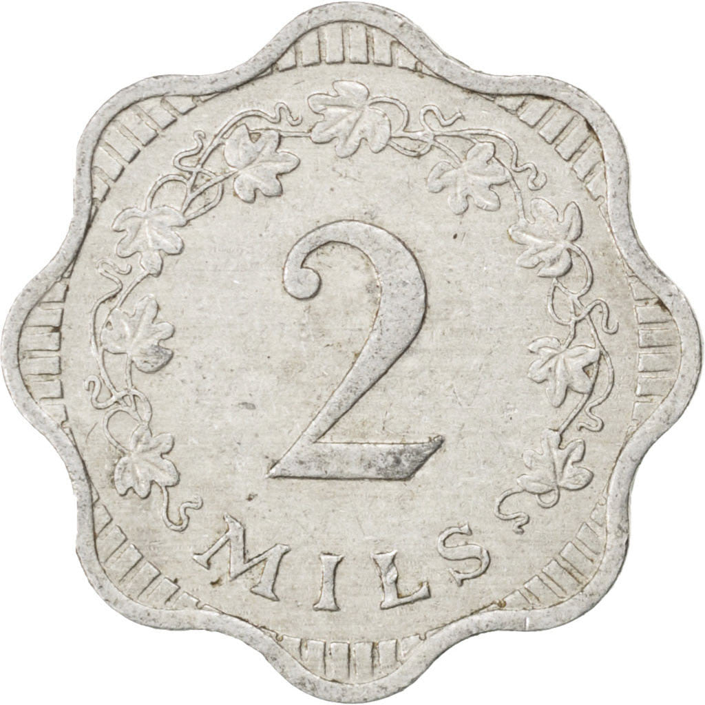 Malta Coin Maltese 2 Mils | Maltese Cross | KM5 | 1972 - 2007