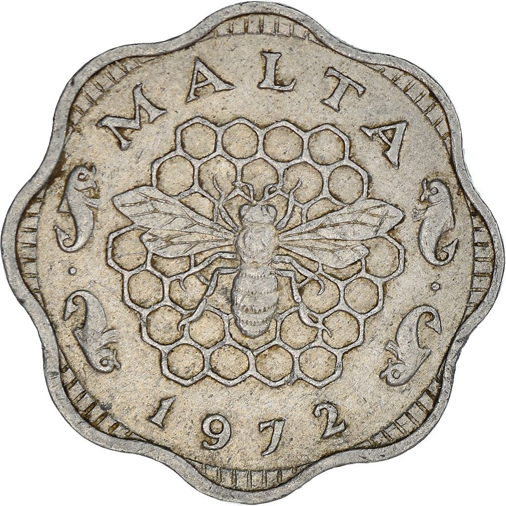 Malta Coin Maltese 3 Mils | Bee | Honeycomb | KM6 | 1972 - 2006