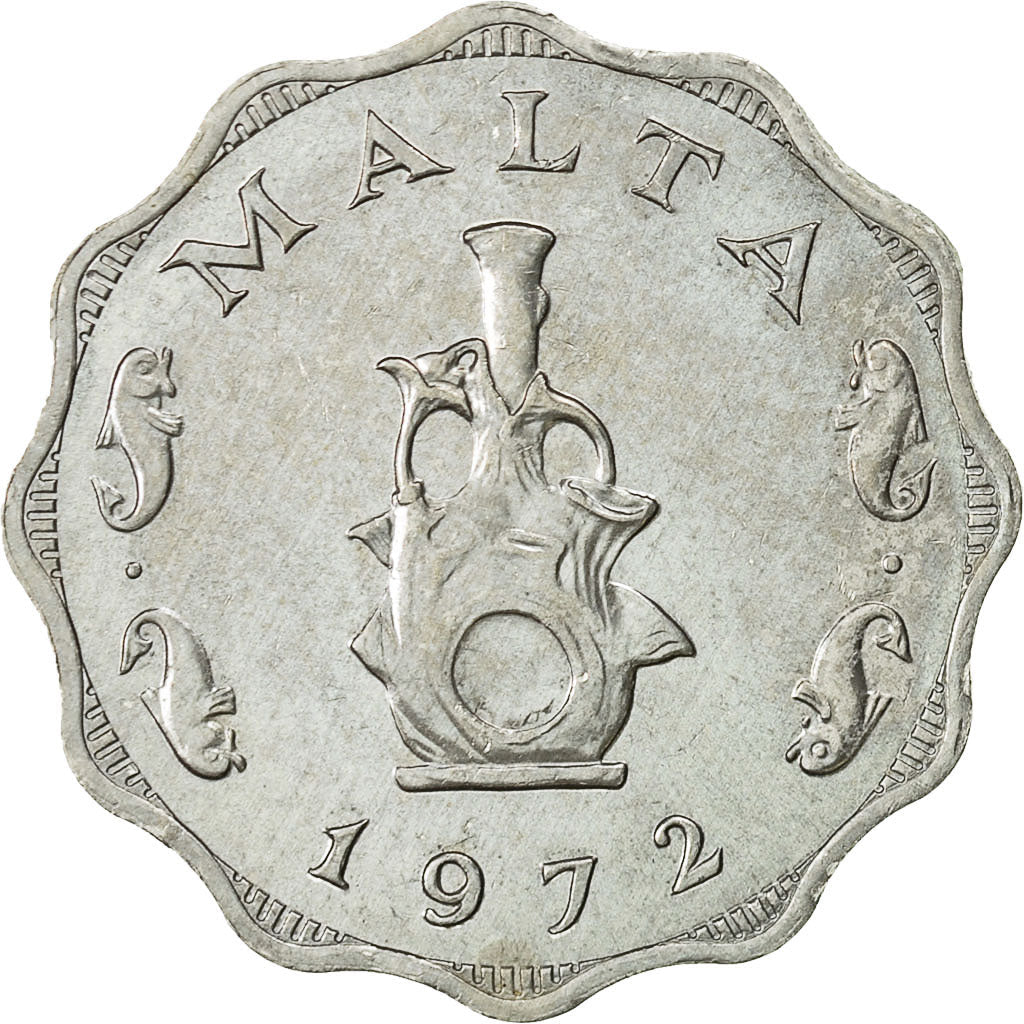 Malta Coin Maltese 5 Mils | Earthen lamp Stand | KM7 | 1972 - 2007