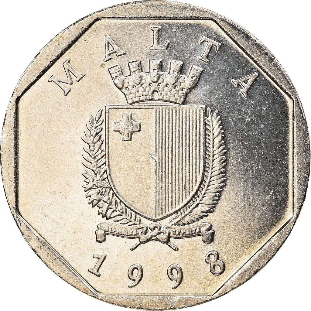 Malta Coin Maltese 50 Cents | Chiliadenus Bocconei | Plant | KM98 | 1991 - 2007