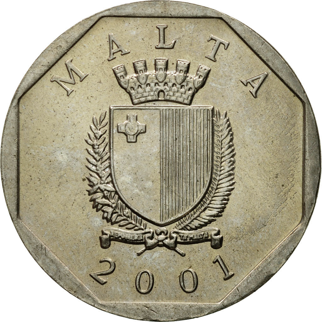 Malta Coin Maltese 50 Cents | Chiliadenus Bocconei | Plant | KM98 | 1991 - 2007