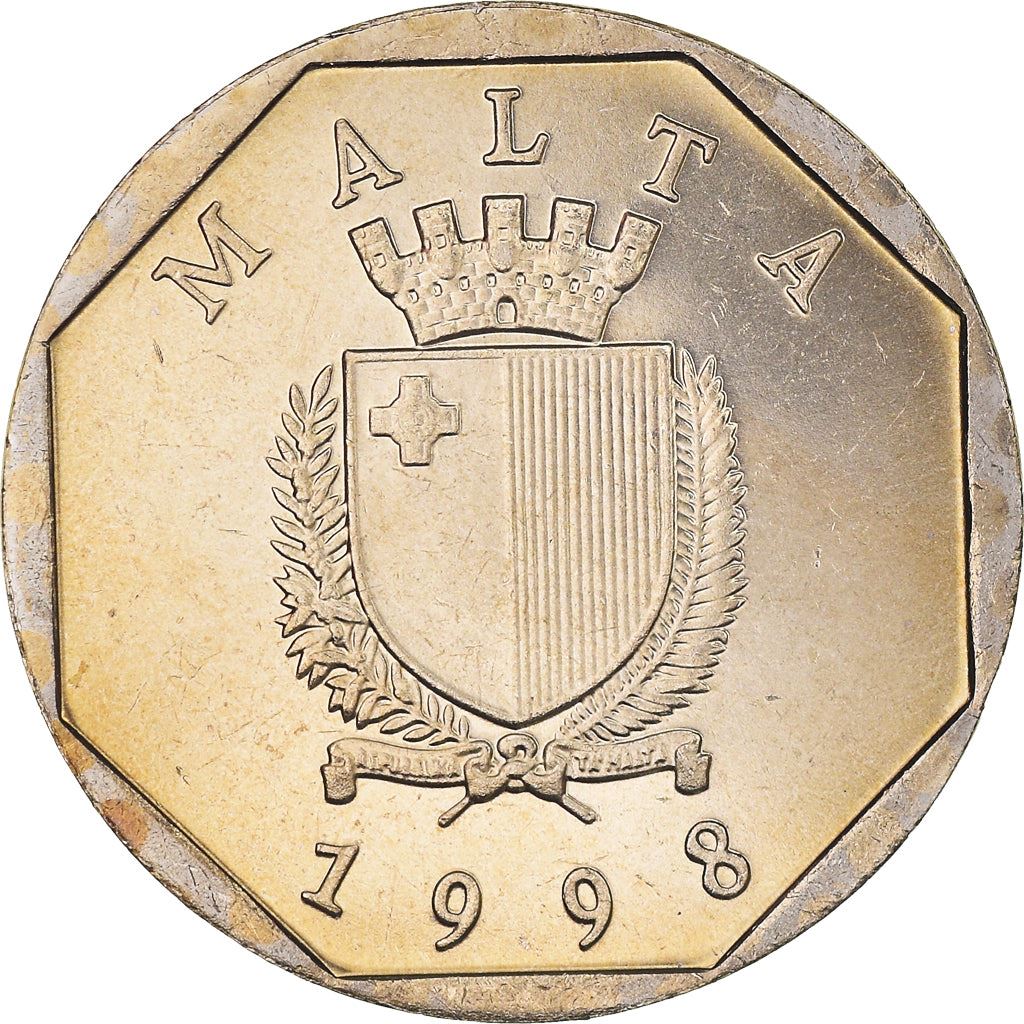 Malta Coin Maltese 50 Cents | Chiliadenus Bocconei | Plant | KM98 | 1991 - 2007