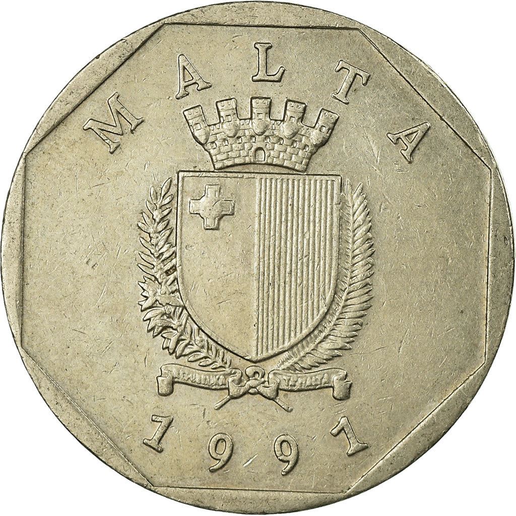 Malta Coin Maltese 50 Cents | Chiliadenus Bocconei | Plant | KM98 | 1991 - 2007