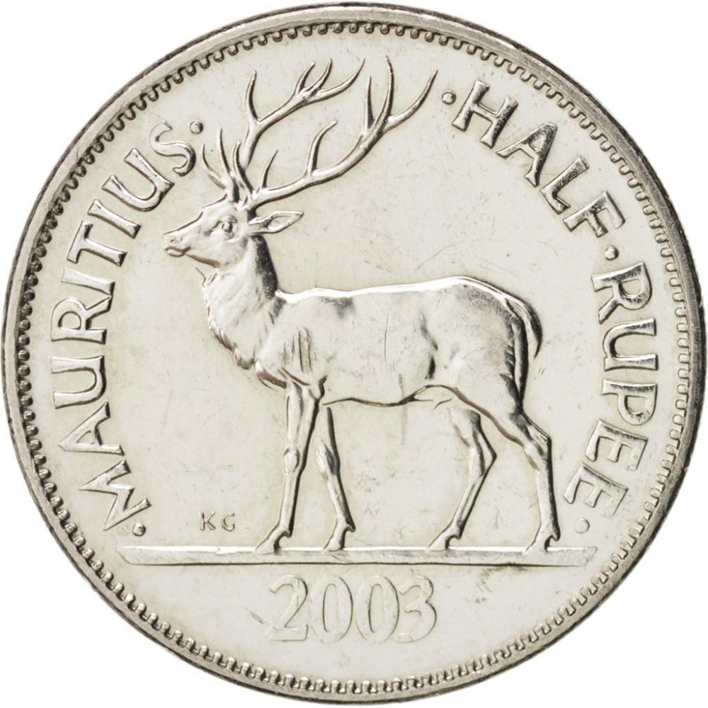 Mauritius 1/2 Rupee - Seewoosagur Ramgoolam | Stag | KM54 | 1987 - 2022