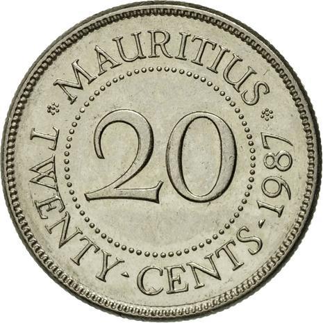 Mauritius | 20 Cents - Seewoosagur Ramgoolam | KM53 | 1987 - 2022