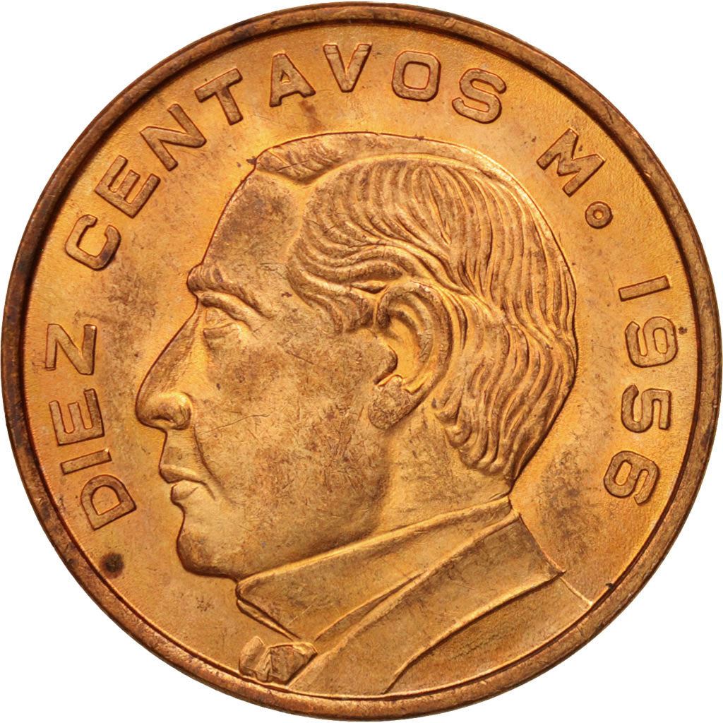 Mexico 10 Centavos | Benito Juárez | Mexican Coin | KM433 | 1955 - 1967