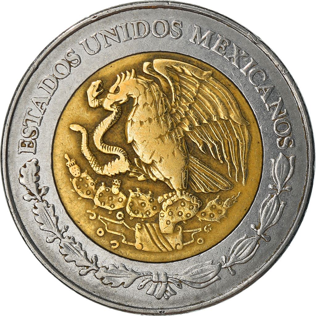 Mexico 2 Nuevos Pesos | Anillo de los Días | Aztec calendar Coin | KM551 | 1992 - 1995