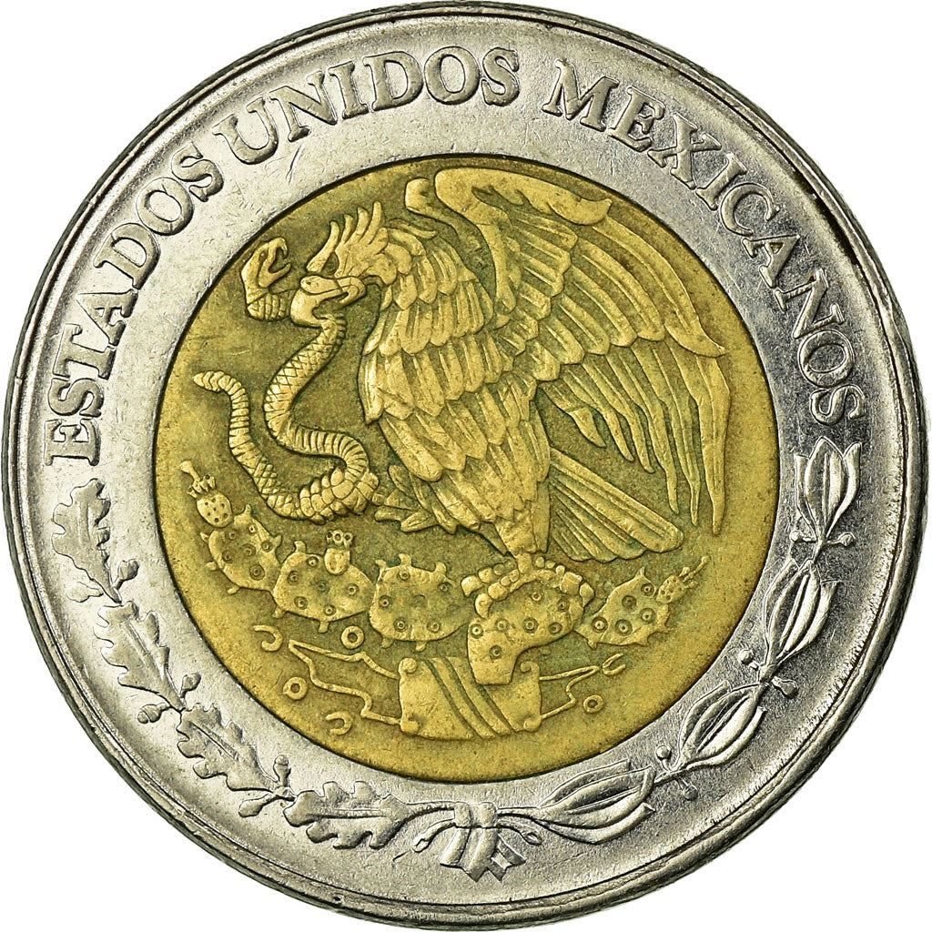 Mexico 2 Nuevos Pesos | Anillo de los Días | Aztec calendar Coin | KM551 | 1992 - 1995