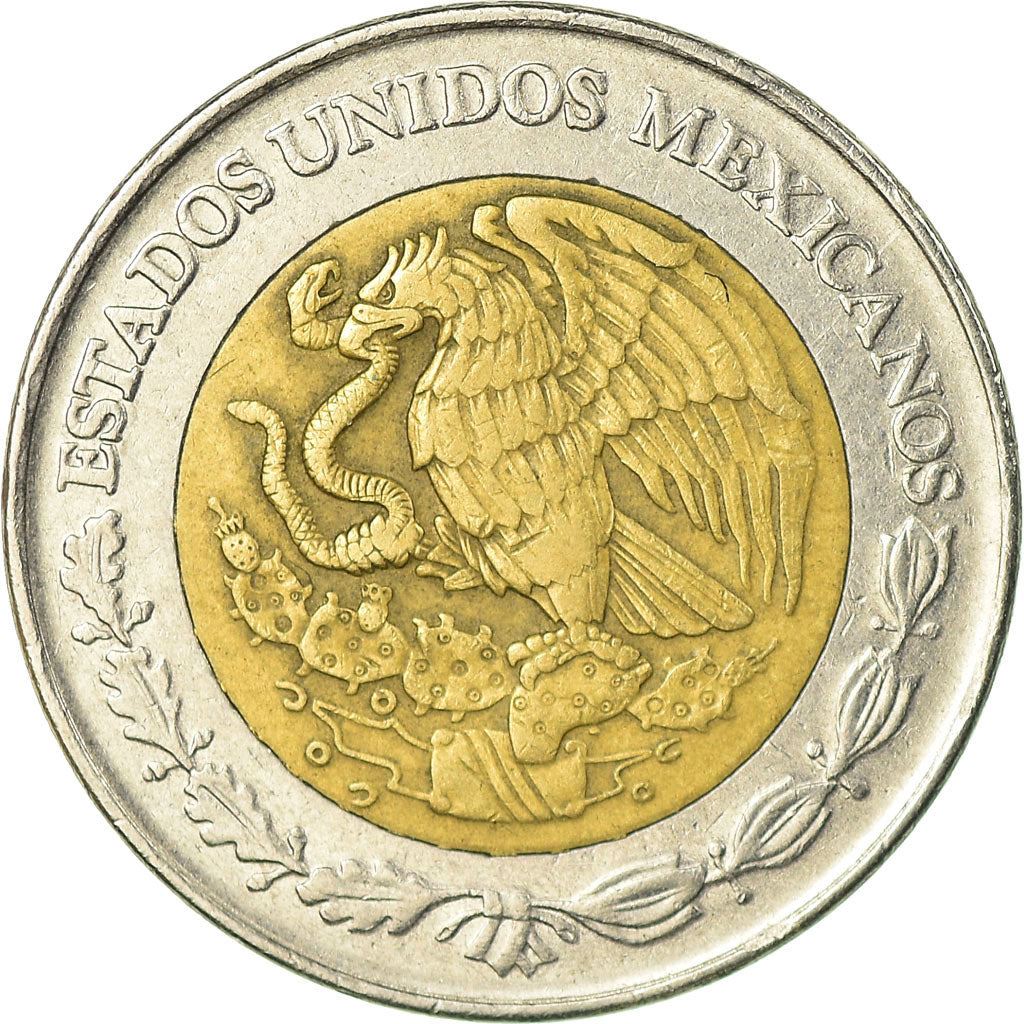 Mexico 2 Nuevos Pesos | Anillo de los Días | Aztec calendar Coin | KM551 | 1992 - 1995