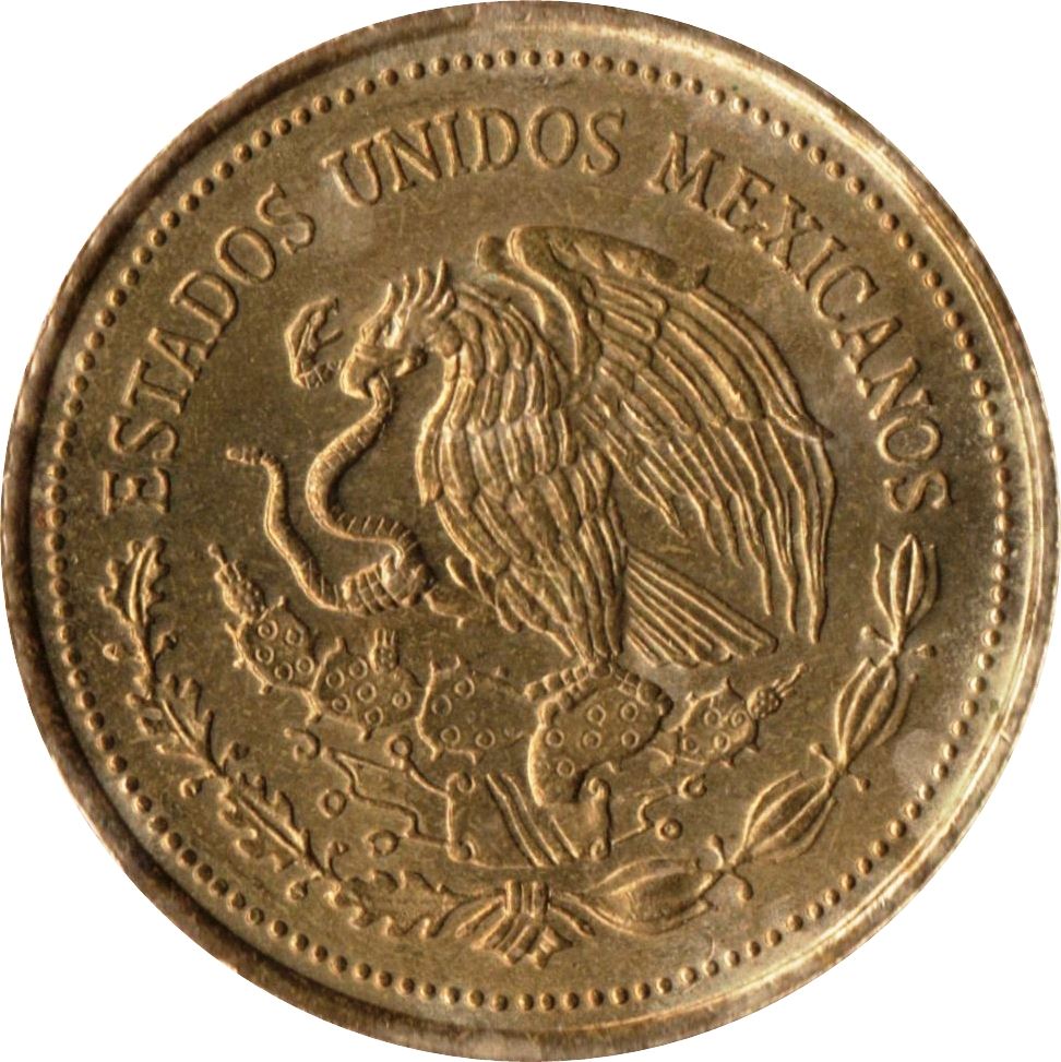 Mexico 20 Pesos | Guadalupe Victoria | Golden Eagle | Snake Coin | KM508 | 1985 - 1990